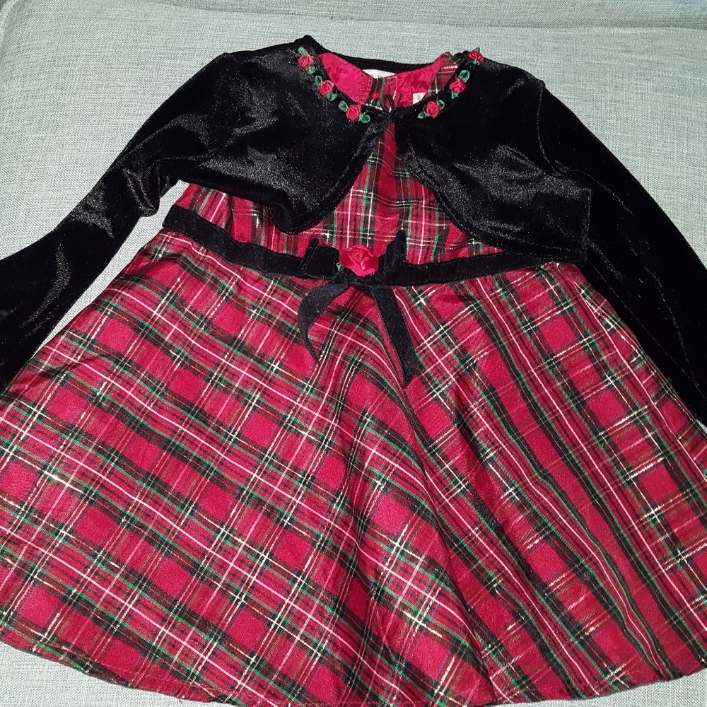 Red & Green plaid dress